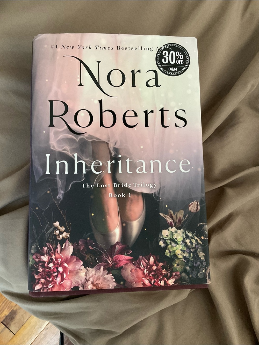 Nora Roberts "Inheritance" Hardcover - Pink Floral Cover